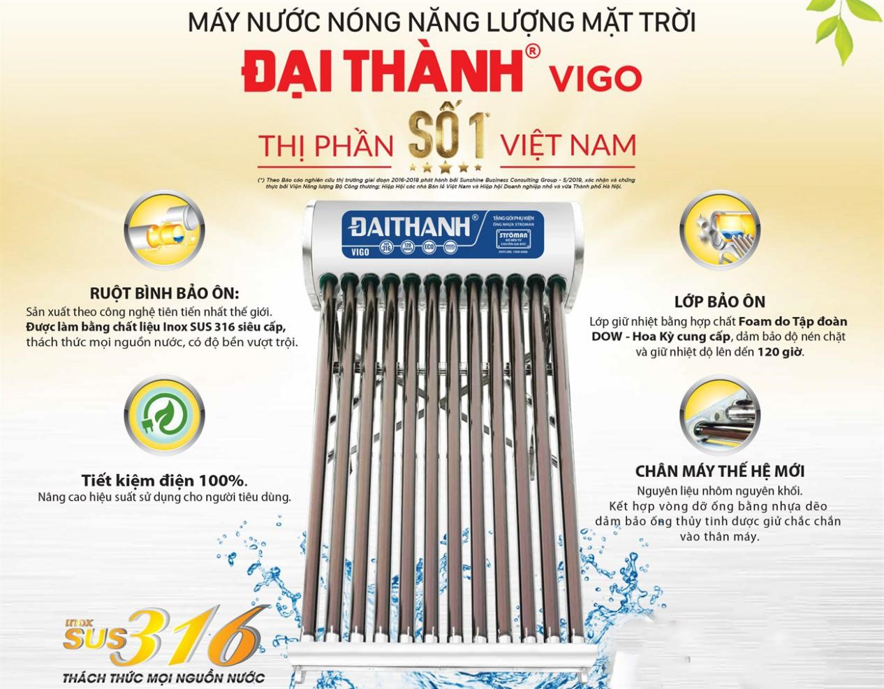 Tại sao mọi người nên lựa chọn sử dụng máy năng lượng mặt trời Đại Thành?
